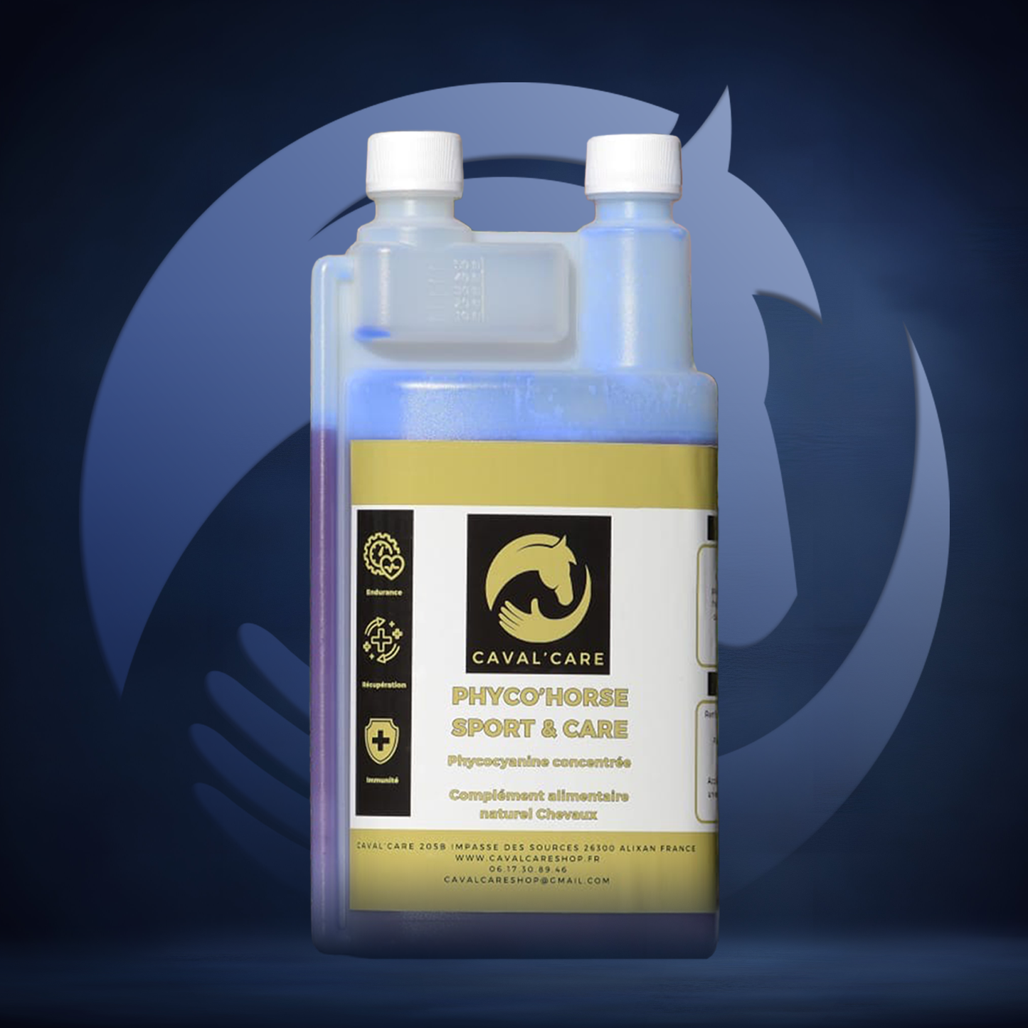 PHYCOCYANINE CHEVAL - PHYCO'HORSE - 900ml